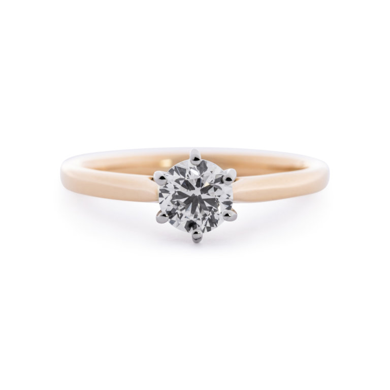 Image of a Forever Fattorinis 0.60ct Brilliant Cut Diamond Ring in yellow gold