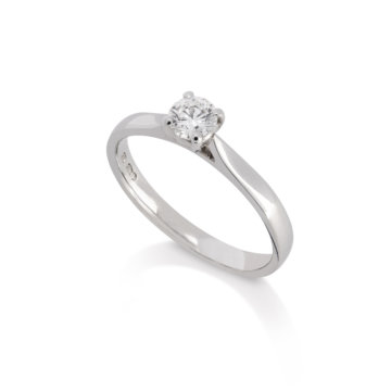 Image of a Forever Fattorinis 0.30ct Brilliant Cut Diamond Ring in platinum