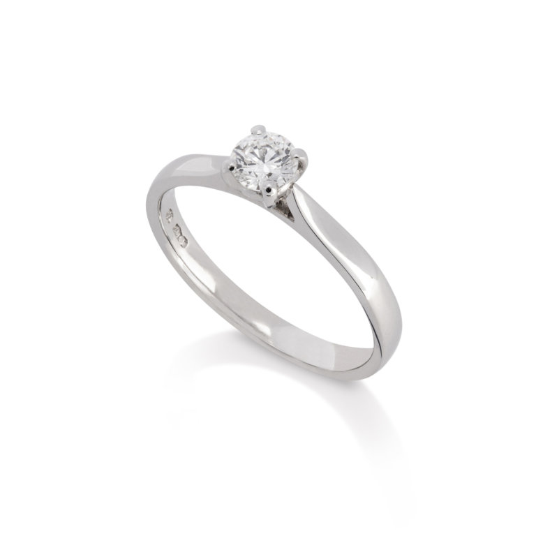 Image of a Forever Fattorinis 0.30ct Brilliant Cut Diamond Ring in platinum