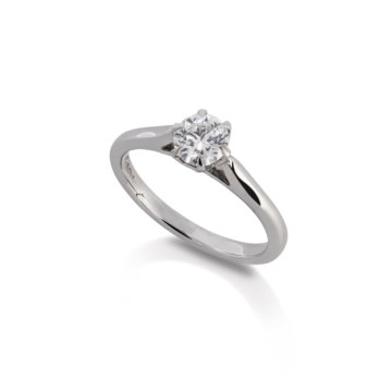 Image of a Flawless Fattorinis 0.52ct Diamond Ring in platinum