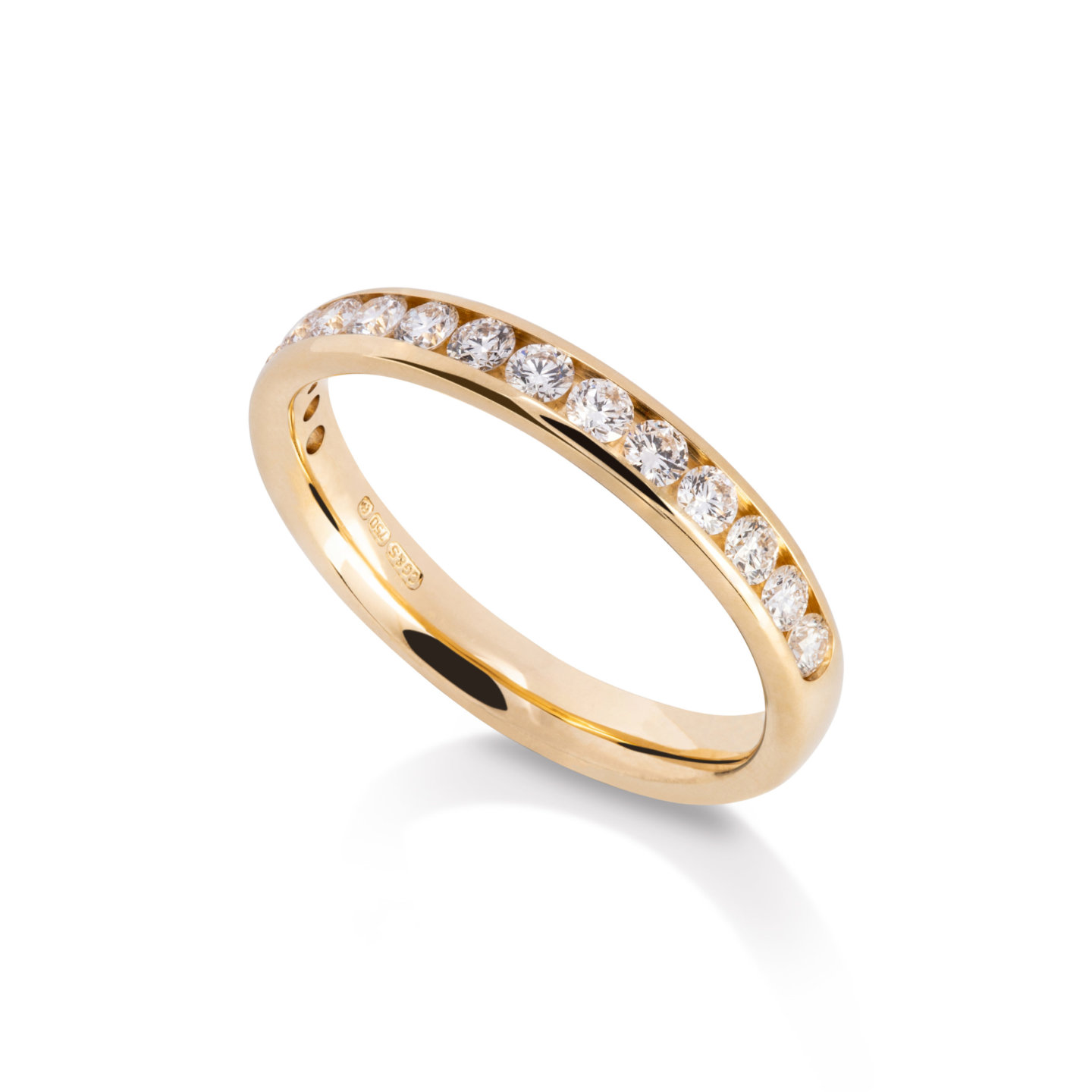 Channel setting wedding band deals