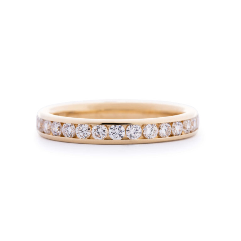 Brilliant Cut Diamond 0.44ct Channel Set Wedding Band - Image 3