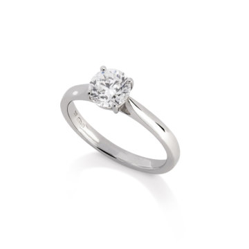 Image of a Forever Fattorinis 1.00ct Brilliant Cut Diamond Ring in platinum