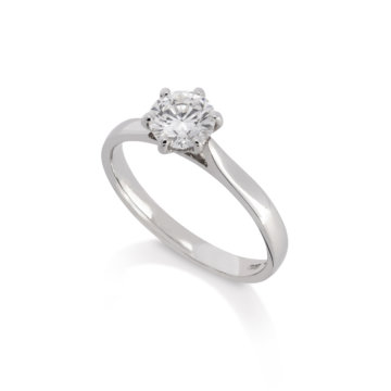 Image of a Forever Fattorinis 0.70ct Brilliant Cut Diamond Ring in platinum