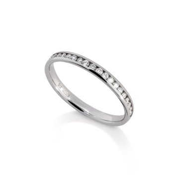 Image of a forever Fattorinis 0.21ct Diamond Wedding Band in platinum