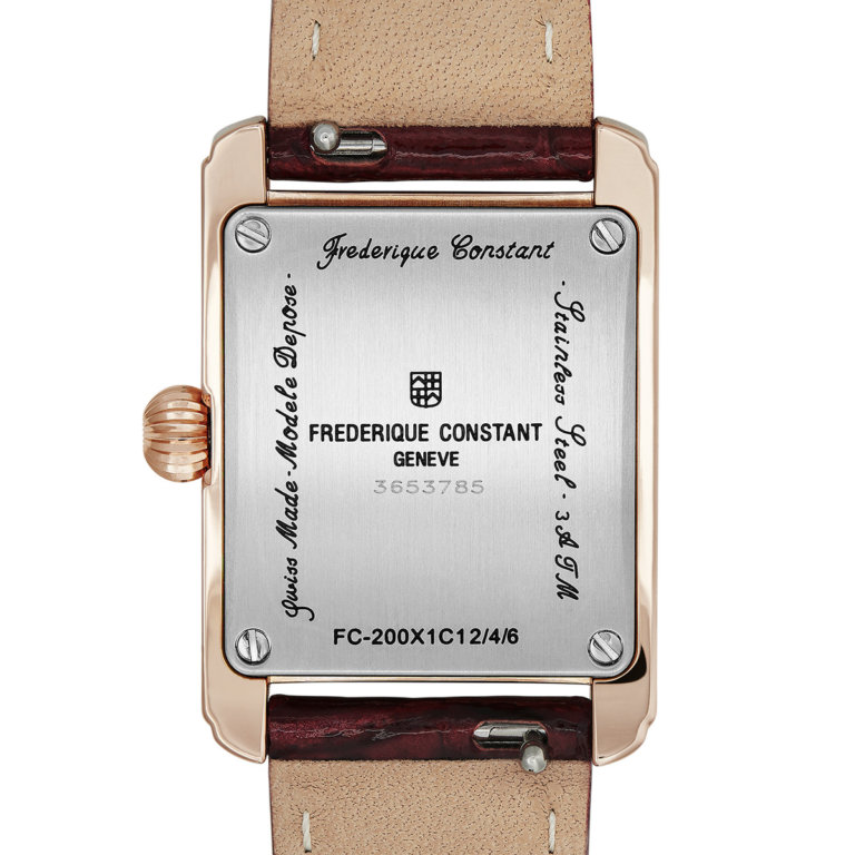 Image of the back of a Frederique Constant watch