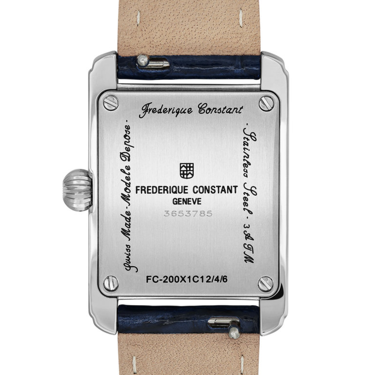 Image of the back of a Frederique Constant Classics Carrée Watch