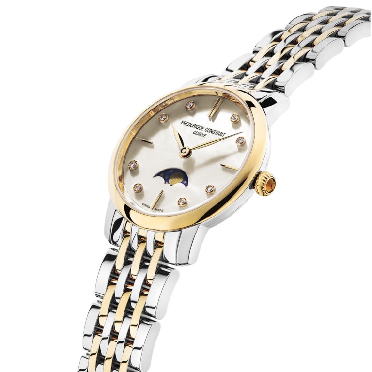 Image of a Frederique Constant slimline ladies moon phase Watch