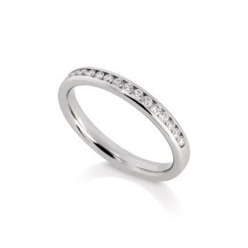 Image of a Brilliant Cut Diamond 0.30ct Channel Set Wedding Band in platinum