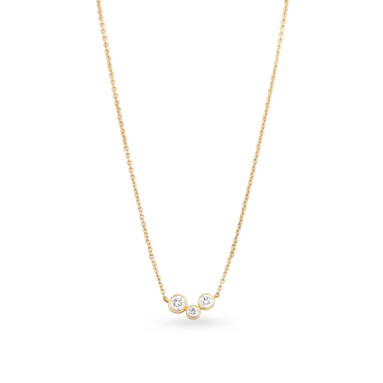 Image of a Brilliant Cut Diamond 0.41ct Scatter Necklace in yellow gold