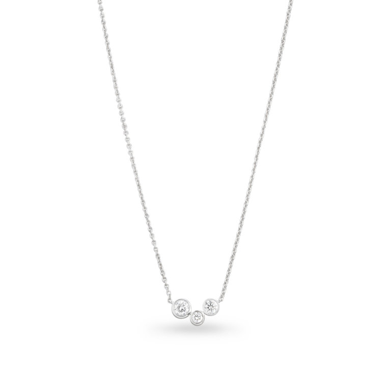 Image of a Brilliant Cut Diamond 0.39ct Scatter Necklace in white gold