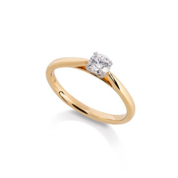Image of diamond ring with a gold band