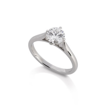 Image of a Flawless Fattorinis 1.00ct Diamond Ring in platinum