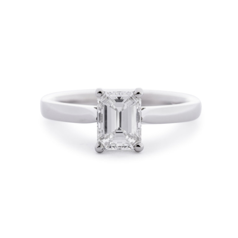 Forever Fattorinis 1.00ct Emerald Cut Diamond Ring
