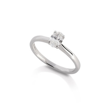 Image of a Forever Fattorinis 0.40ct Oval Cut Diamond Ring in platinum