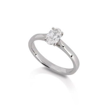Image of a Forever Fattorinis 0.61ct Oval Cut Diamond Ring in platinum