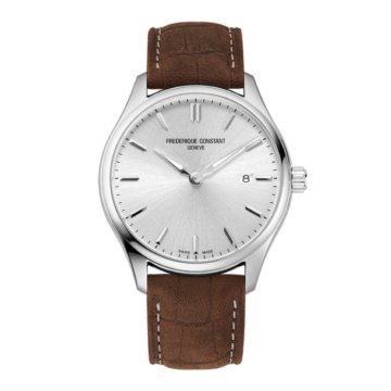 Image of a Frederique Constant Classics Quartz Watch with brown strap