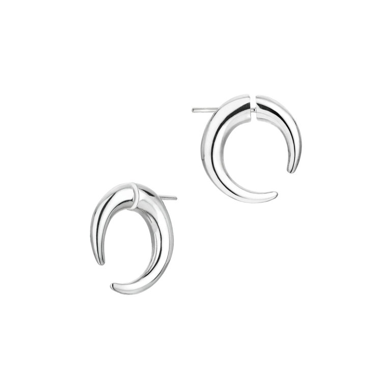 Image of a pair of Shaun Leane Silver Talon Small Hoop Earrings