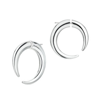 Image of a pair of Shaun Leane Silver Talon Large Hoop Earrings