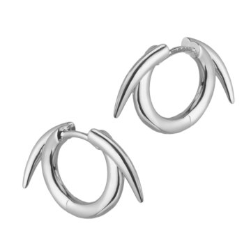 Image of a pair of Shaun Leane Silver Quill Small Hoop Earrings