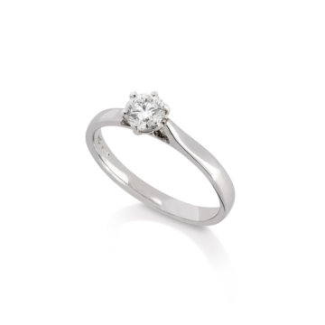 Image of a Forever Fattorinis 0.40ct Brilliant Cut Diamond Ring in platinum