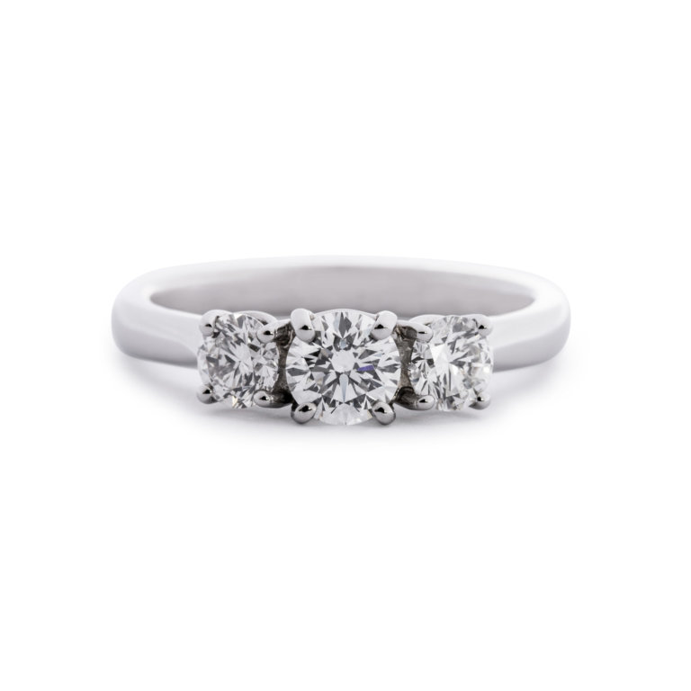 Brilliant Cut 1.02ct Diamond Three Stone Ring