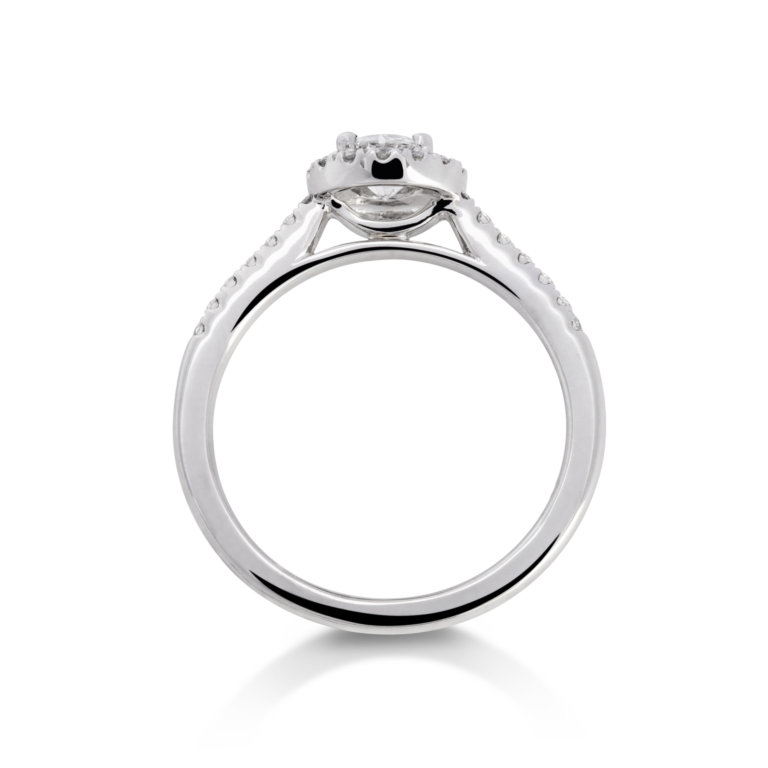 Image of a Brilliant Cut 0.40ct Diamond Halo Ring in platinum
