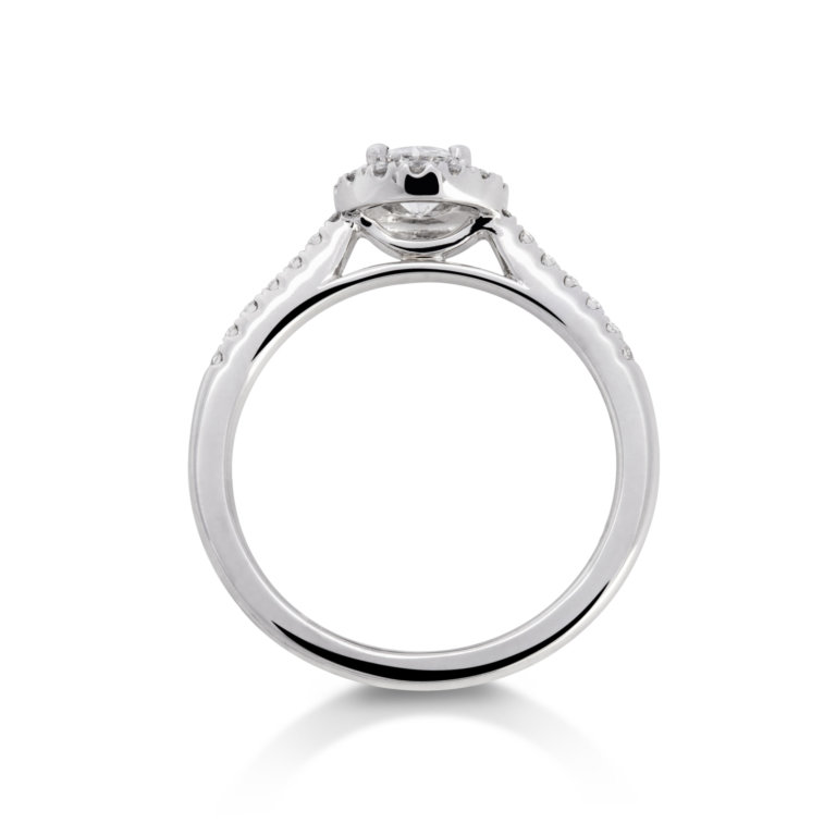 Image of a Brilliant Cut 0.40ct Diamond Halo Ring in platinum