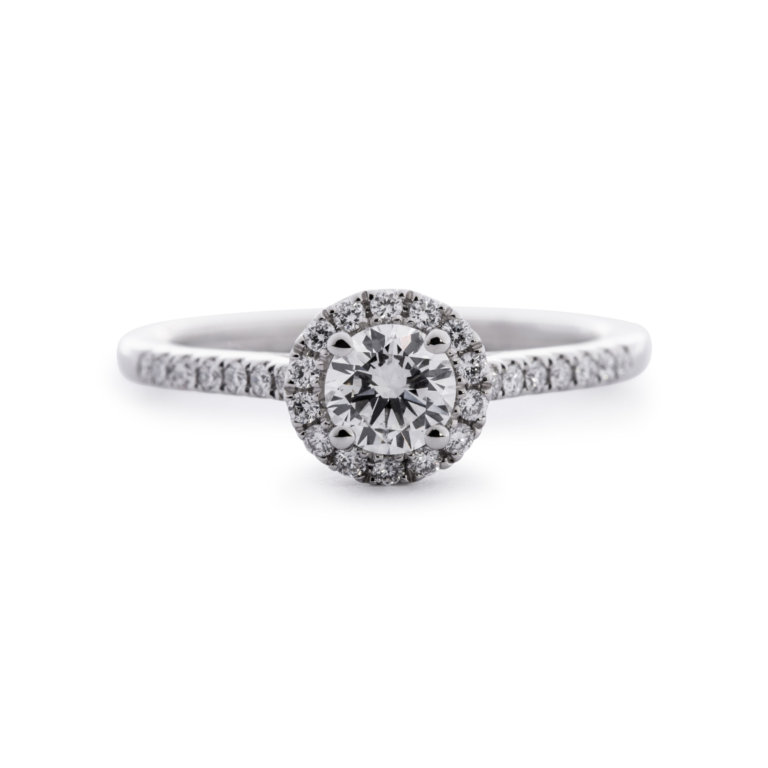 Brilliant Cut 0.40ct Diamond Halo Ring - Image 3