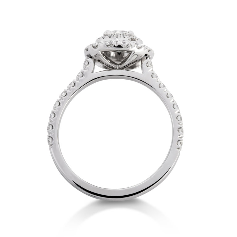 Image of a Brilliant Cut 0.50ct Diamond Double Halo Ring in platinum