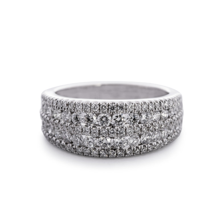 Brilliant Cut Diamond 1.27ct Five Row Ring - Image 3