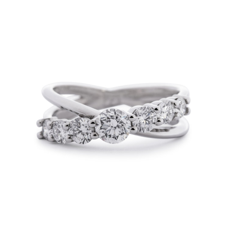 Brilliant Cut Diamond 1.00ct Crossover Ring - Image 3