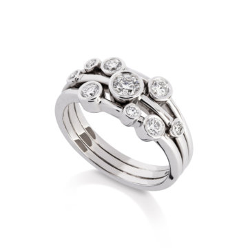 Image of a Brilliant Cut Diamond 0.65ct Scatter Ring in platinum