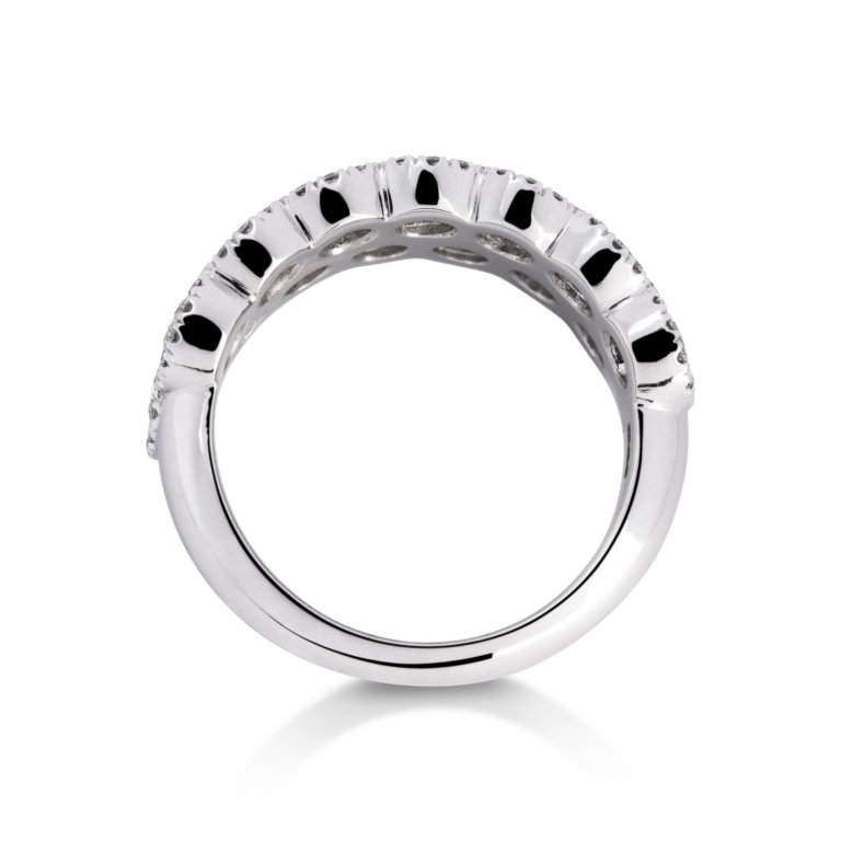 Image of a Brilliant Cut Diamond 2.09ct Double Row Halo Ring in platinum