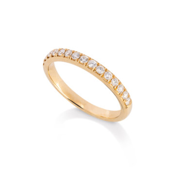 Image of a True Half 0.30ct Diamond Wedding Band in yellow gold