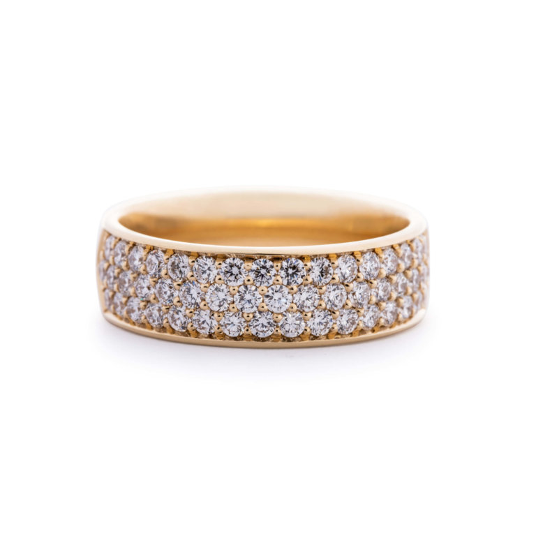 Brilliant Cut Diamond 0.98ct Three Row Ring - Image 3