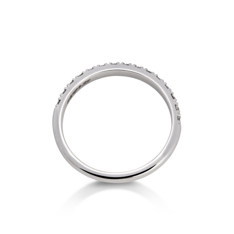 Image of a True Half 0.19ct Diamond Wedding Band in platinum