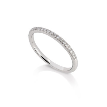 image of a True Half 0.12ct Diamond Wedding Band in platinum