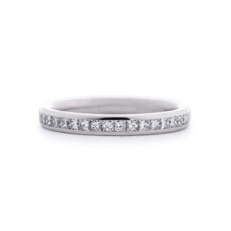 Princess Cut Diamond 0.38ct Channel Set Wedding Band - Image 3