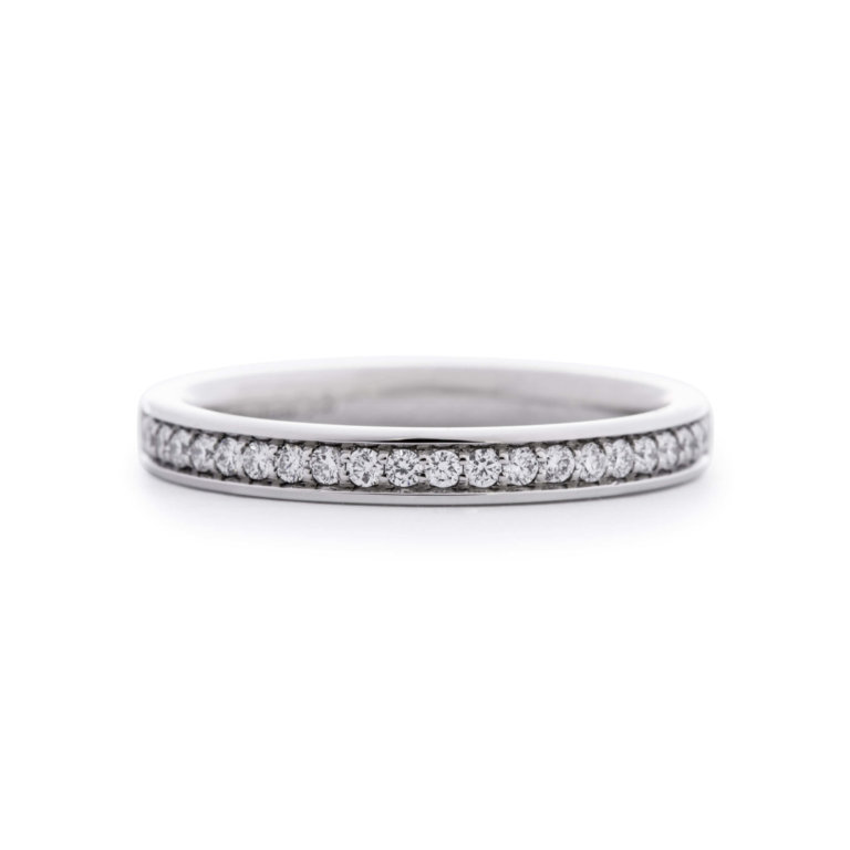 Brilliant Cut Diamond 0.22ct Grain Set Wedding Band - Image 3