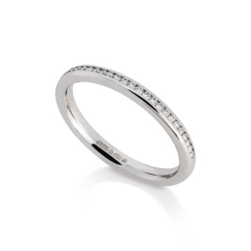Image of a Brilliant Cut Diamond 0.14ct Channel Set Wedding Band in platinum