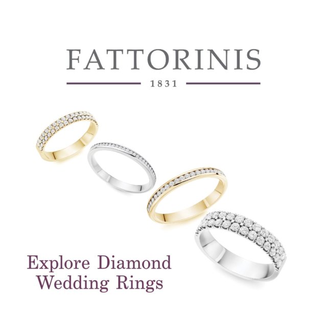 Image of a selection of gold and platinum wedding rings