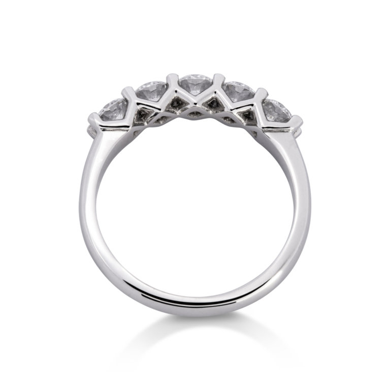 Image of a Brilliant Cut 1.04ct Diamond Five Stone Ring in platinum