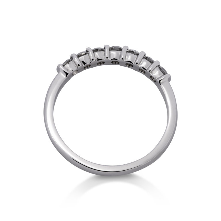 Image of a Brilliant Cut 0.50ct Diamond Bar-Set Seven Stone Ring in platinum