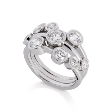 Image of a Brilliant Cut Diamond 2.04ct Scatter Ring in platinum