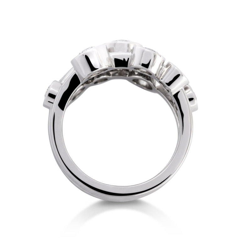 Image of a Brilliant Cut Diamond 2.04ct Scatter Ring in platinum