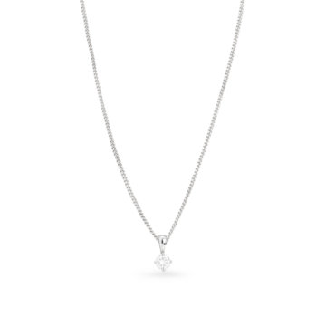 Image of a Brilliant Cut Diamond 0.25ct Single Stone Pendant in white gold