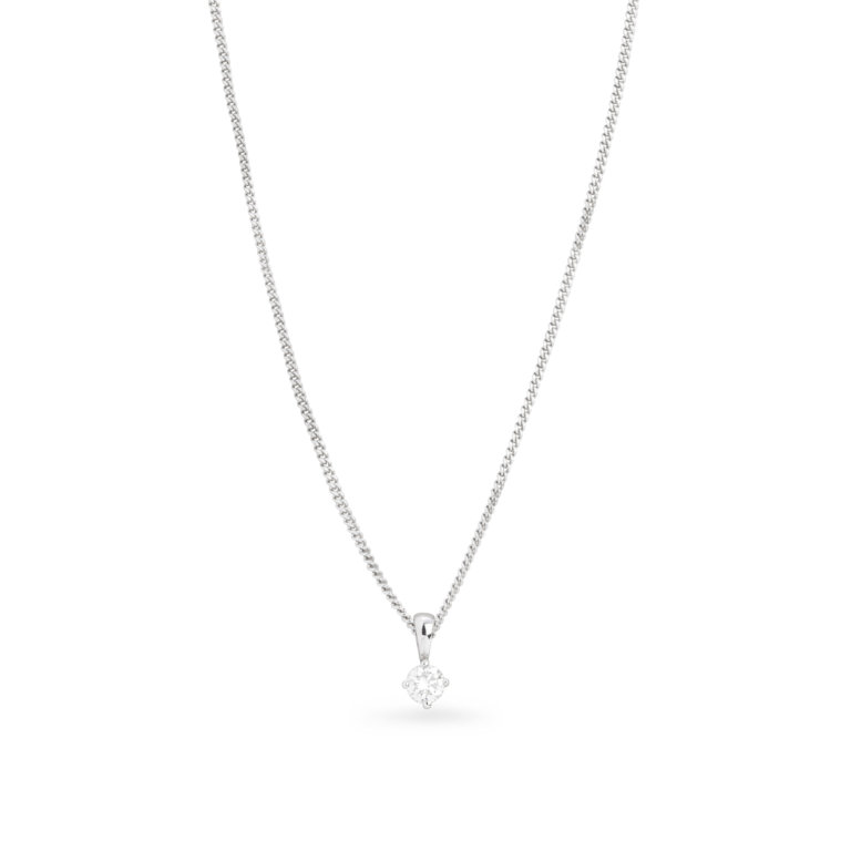 Image of a Brilliant Cut Diamond 0.25ct Single Stone Pendant in white gold