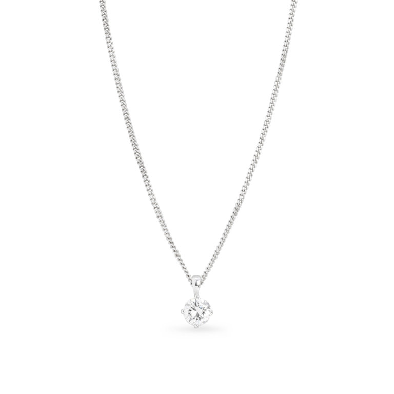 Image of a Brilliant Cut Diamond 1.00ct Single Stone Pendant in white gold