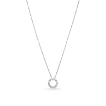 Image of a Brilliant Cut Diamond 0.26ct Extra Small Circle Pendant in white gold